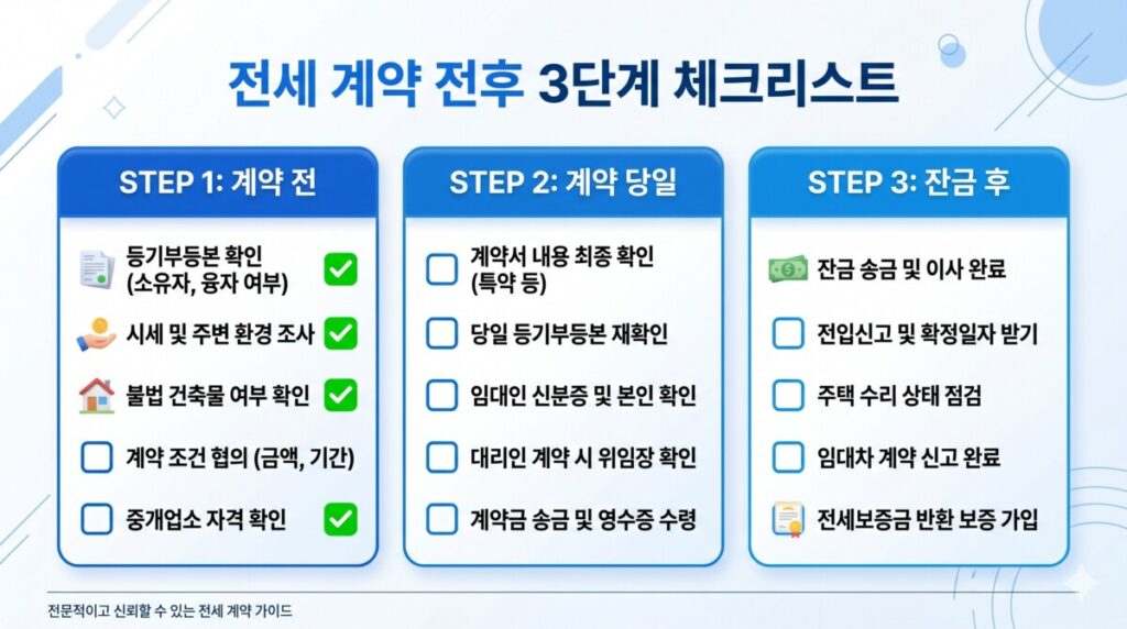 전세사기 예방 계약 전후 단계별 체크리스트