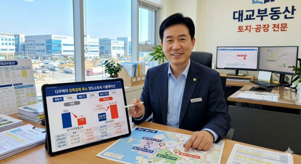 다주택자 장기보유특별공제 축소에 따른 양도소득세 변화 시뮬레이션