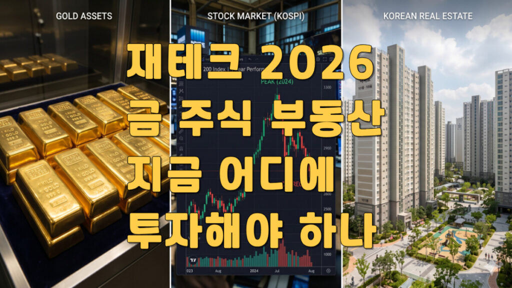 재테크 2026 금 주식 부동산 세 자산 비교